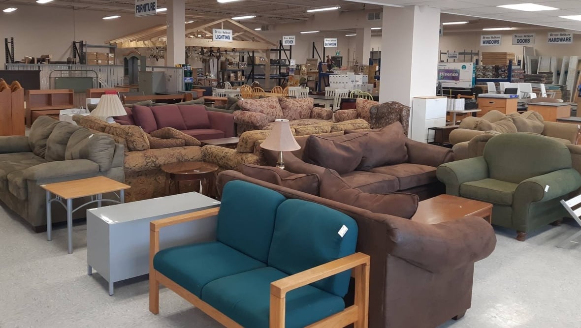 Couches in a store.
