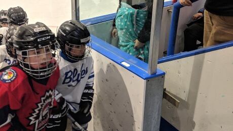 Hockey players head off the ice after their game at the Enoch Recreation Centre during the weekend of Hometown in March. Hometown Hockey Enoch