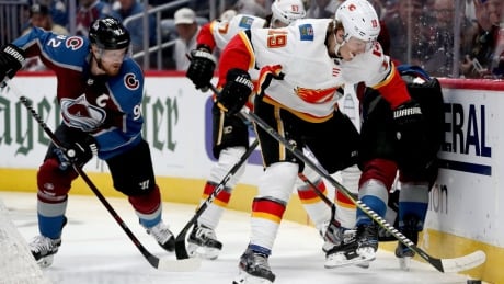 Calgary Flames' Matthew Tkachuk says the team isn't looking beyond their do-or-die Game 5 against the Colorado Avalanche on Friday. flames-avalanche