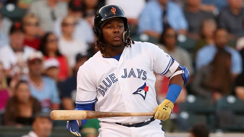 Vladimir Guerrero Jr. hits 9th inning double for first Major League Baseball hit