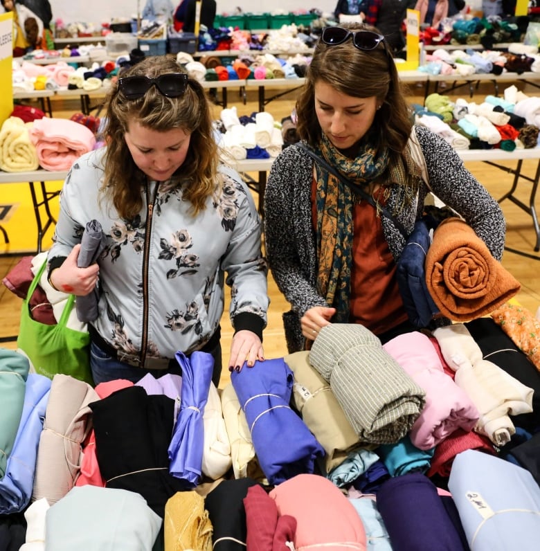 Edmonton "Fabric Frenzy" rolls out recycled textiles for charity CBC News