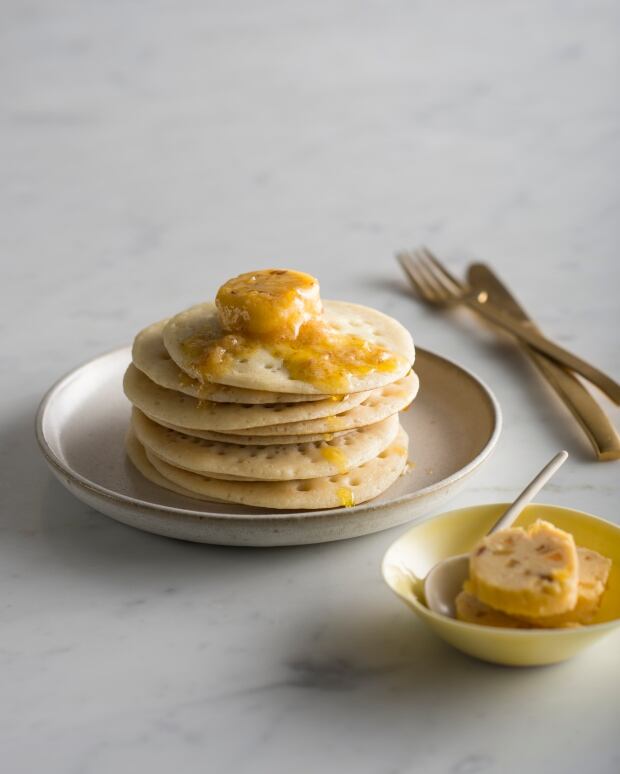 Berber 1000Hole Pancakes A North African sweet served with citrus