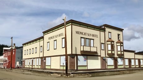 The Midnight Sun Hotel in Dawson City, Yukon. Midnight Sun Hotel