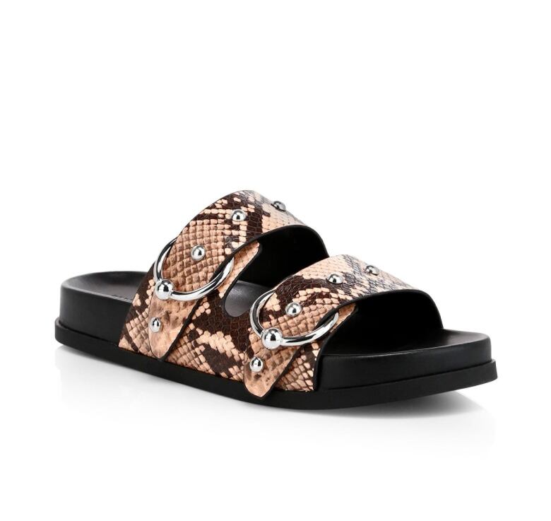 Rebecca minkoff vachel double best sale strap slides