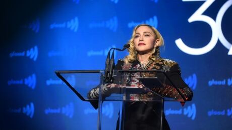 NEW YORK, NEW YORK - MAY 04: Madonna speaks onstage during the 30th Annual GLAAD Media Awards New York at New York Hilton Midtown on May 04, 2019 in New York City. (Photo by Jamie McCarthy/Getty Images for GLAAD) 1147016203