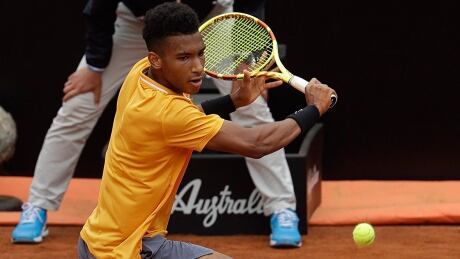 Felix Auger-Aliassime of Montreal rode 10 aces to a 7-6 (3), 7-5 win over Australia's John Millman on Tuesday at the Lyon Open in France. Auger-Aliassime next faces American Steve Johnson. auger-aliassime-felix-italy-190513-1180