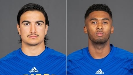 UBC football players Stavros Katsantonis (left) and Malcom Lee both tested positive for a banned anabolic performance enhancing drug in March 2019. Stavros Katsantonis, Malcom Lee