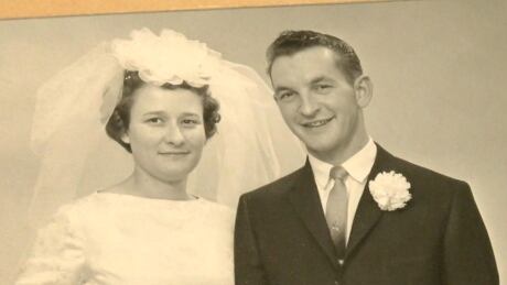Fred and Marion Schmidt on their wedding day. fred and marion