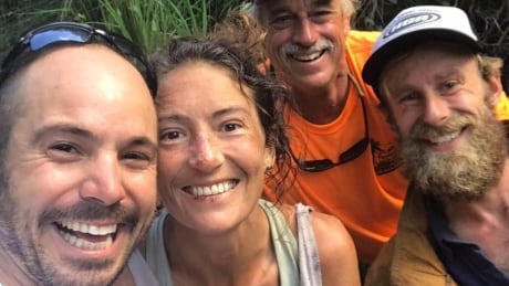 Maui yoga instructor Amanda Eller was found injured in the Makawao Forest Reserve after disappearing more than two weeks ago, the Maui News reported on Friday. She's seen here in the forest, along with members of the search team, from the left, Javier Cantellops, Troy Helmers and Chris Berquist. Amanda Eller rescue