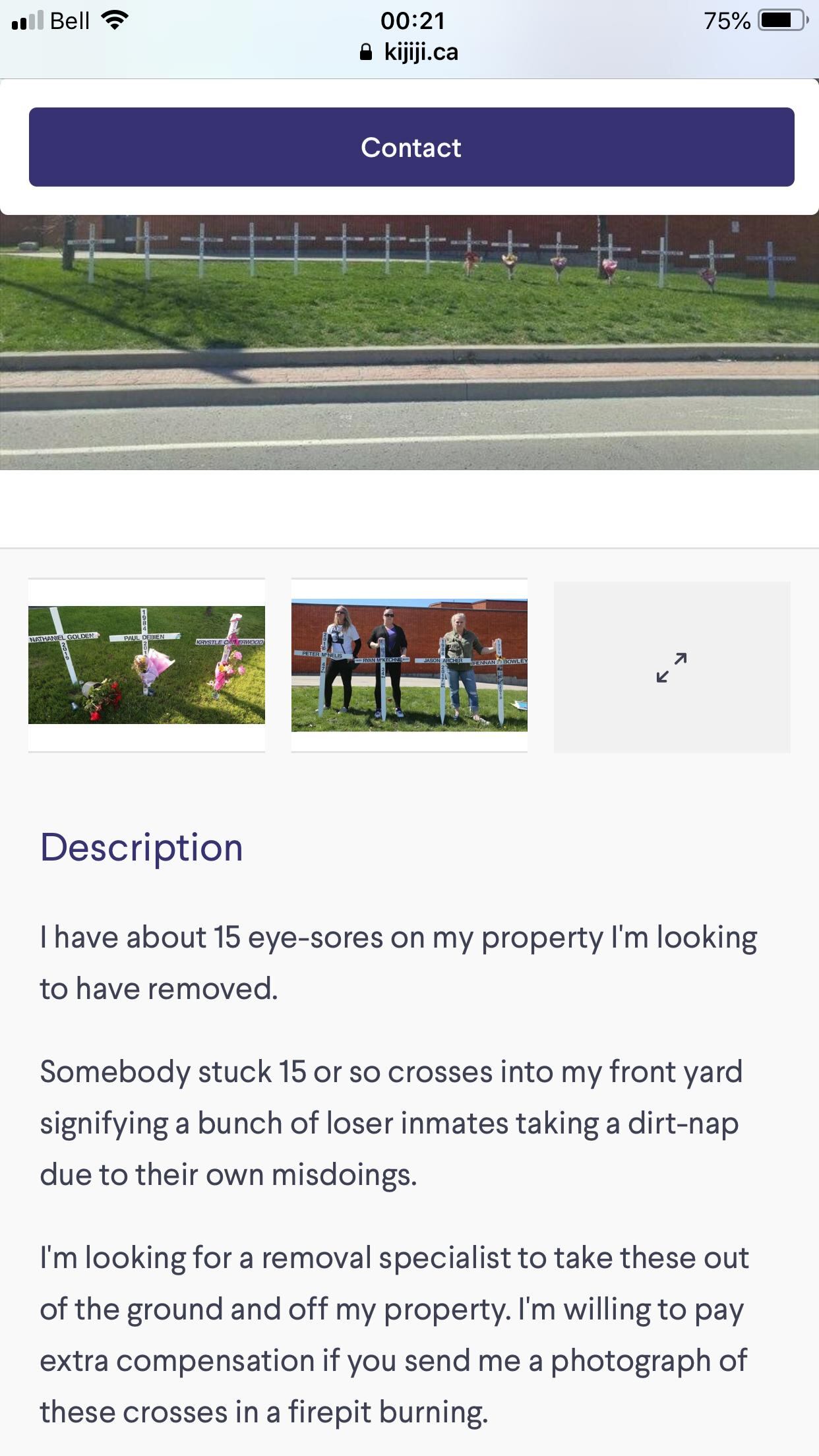 Fake Kijiji Ads Sell Barton Jail Memorial Crosses As Firewood Halloween Decorations Cbc News kijiji thunder bay on Fake Kijiji Ads Sell Barton Jail Memorial Crosses As Firewood Halloween Decorations Cbc News