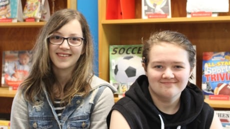 Emily Hicks and Aimee Earle, grade 8 students at Port Elgin Regional School, spent the year trying to answer the question, 'How can I contribute to truth and reconciliation?' Emily and Aimee