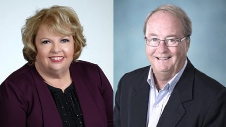 Surrey Mayor Doug McCallum (right) says councillor Brenda Locke's concerns over police staffing at children's support centre Sophie's Place amounts to "fear mongering." Brenda Locke, Doug McCallum