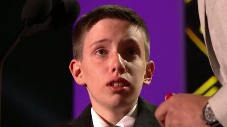 Anderson Whitehead, 11, was moved to tears, looking into the eyes of his hockey hero, Carey Price of the Montreal Canadiens. Anderson Whitehead