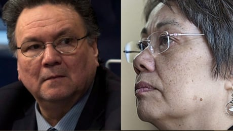 A composite image of former Nunavut premiers Peter Taptuna, left, and Eva Aariak. Nunavut premiers composite