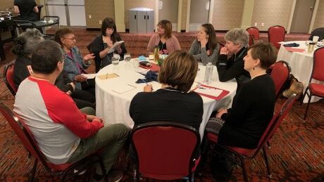 Forum participants broke off into groups to talk about the gaps in the mental health care system, and how they can be filled. Indigenous mental health forum