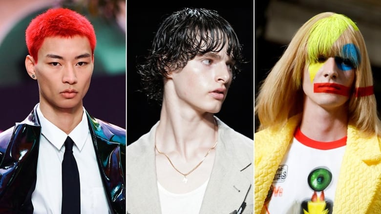 '90s rave-inspired hair, theatrical makeup and more: Men's Fashion Week ...