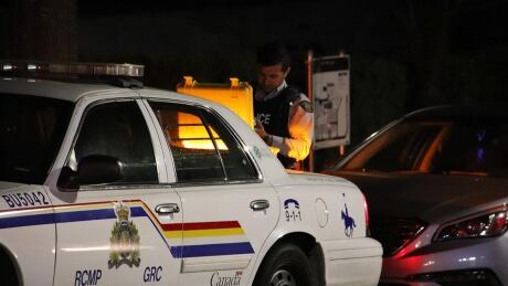 RCMP in Burnaby investigate an early morning stabbing and alleged carjacking in the 9400 block of Cardston Court. BURNABY RCMP STABBING CARJACKING JULY 15
