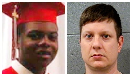 Former Chicago police officer Jason Van Dyke, right, was convicted of murder in the 2014 shooting death of Laquan McDonald, seen at left. The Chicago Police Board on Thursday, July 18, 2019, fired four police officers for allegedly covering up the shooting. Laquan McDonald, Jason Van Dyke