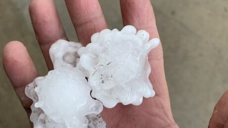 Hail in Rathwell, Manitoba
