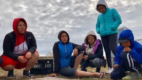 A group of teens taking part in the Youth Enrichment Camp in Cambridge Bay, Nunavut. Youth Enrichment Camp