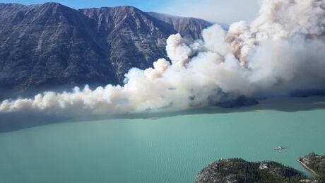The Tagish Lake fire in northern B.C. has spread to 900 hectares, according to BC Wildfire Service. Evac order expanded