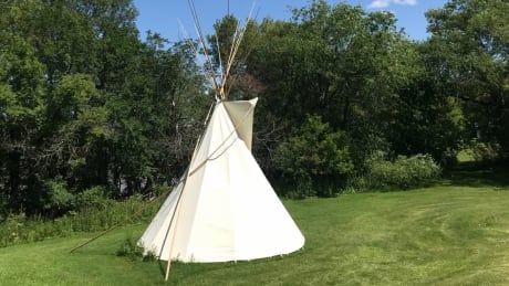 The National Centre for Truth and Reconciliation teepee was vandalized Monday. NCTR