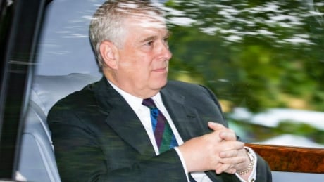 CRATHIE, ABERDEENSHIRE - AUGUST 11: Prince Andrew, Duke of York is driven from Crathie Kirk Church following the service on August 11, 2019 in Crathie, Aberdeenshire. Queen Victoria began worshipping at the church in 1848 and every British monarch since has worshipped there while staying at nearby Balmoral Castle. (Photo by Duncan McGlynn/Getty Images) 1167346143
