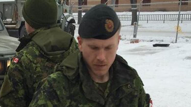 Patrik Mathews, seen in this 2015 photo, is a former combat engineer with the 38 Canadian Brigade Group in Winnipeg, with training in explosives. The Canadian military was already working on a policy to cover hateful conduct, but Mathews' high-profile arrest in the U.S. in January expedited that document, which is now available. 