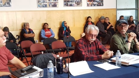 Richard Hardy (second from right), president of the Fort Norman Métis Community, said the decision to abandon self-government negotiations was made after the federal government failed to make changes to a 2017 agreement-in-principle. Richard Hardy