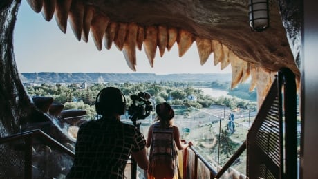 Big Things Small Towns filming inside the T-Rex's giant jaws. _selects/BTS-19.jpg