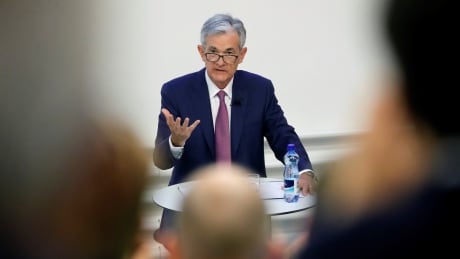U.S. Federal Reserve Chairman Jerome Powell speaks during the "The Economic Outlook and Monetary Policy" panel discussion hosted by the Swiss Institute of International Studies at the University of Zurich in Zurich, Switzerland September 6, 2019. REUTERS/Arnd Wiegmann - RC14F80F7000 FED-POWELL/