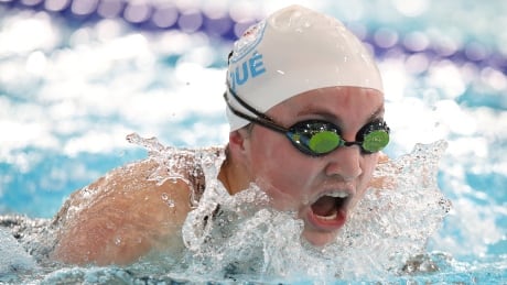 Canada's Tess Routliffe, seen above earlier at the para swimming world championships, won bronze in women's 200-metre individual medley SM7 with a personal best time on Friday in London. routliffe-tess-091319