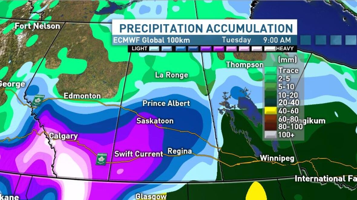 Heavy snow expected to hit Sask. heading into the work week CBC News