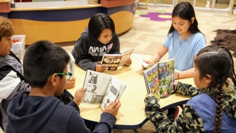 Students from Ermineskin Elementary School in Maskwacis start each day with 100 minutes of reading. ermineskin elementary school