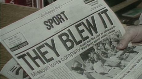 The Globe and Mail's headline on its sports section drove home the sad story of the end of the Blue Jays' 1985 season. Sports section of the Globe and Mail from Oct. 17, 1985