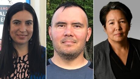 Tanya Talaga, newspaper columnist and writer, Brock Pitawanakwat, a university professor and program co-ordinator, and Rose LeMay, a newspaper columnist. Tanya Talaga, Brock Pitawanakwat, Rose LeMay
