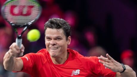 Milos Raonic, pictured in September, lost his first-round match at the Erste Bank Open on Tuesday. Switzerland Tennis Laver Cup