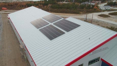 The Makkovik Arena recently got a 192 panel solar unit installed in order to cut down on electrical costs. Makkovik Arena solar panels