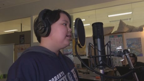 Kaily Ongahak records a song at Weledeh Catholic School. Kaily Ongahak