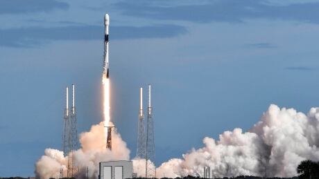A SpaceX Falcon 9 rocket lifts off from Cape Canaveral Air Force Station, Monday, Nov. 11, 2019, in Cape Canaveral, Fla. SpaceX launched 60 mini satellites Monday, the second batch of an orbiting network meant to provide global internet coverage. SpaceX Launch