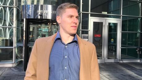 Matthew Brown is on trial for assault with a weapon and break and enter. He was high on mushrooms when he is accused of attacking a university professor with a broom handle in 2018. Matthew Brown
