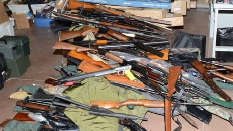 Ottawa police tweeted this photo of some of the collector's guns Wednesday. Gun collector