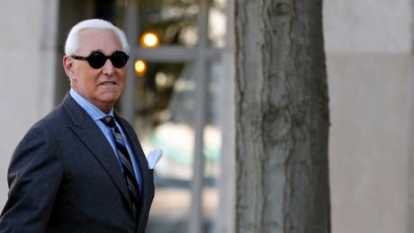 Roger Stone, former campaign adviser to U.S. President Donald Trump, arrives for the continuation of his criminal trial on charges of lying to Congress, obstructing justice and witness tampering at U.S. District Court in Washington, U.S., on Wednesday. USA-TRUMP/RUSSIA-STONE