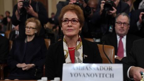 Former US Ambassador to the Ukraine Marie Yovanovitch testifies during the second public hearings held by the House Permanent Select Committee on Intelligence as part of the impeachment inquiry into US President Donald Trump, on Capitol Hill on November 15, 2019 in Washington DC. - Public impeachment hearings resume Friday with the testimony of former ambassador to Ukraine Marie Yovanovitch, who says she was ousted because the Trump administration believed she would not go along with plans to pressure Ukraine to investigate Democrat Joe Biden, a potential Trump White House rival in 2020. 1182539795
