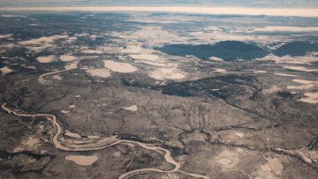 An aerial view of the Ts'ude Niline Tu'eyeta protected area near Fort Good Hope, N.W.T. The 10,000-square kilometre is roughly twice the size of Prince Edward Island. Fort Good Hope Ramparts Protected Area