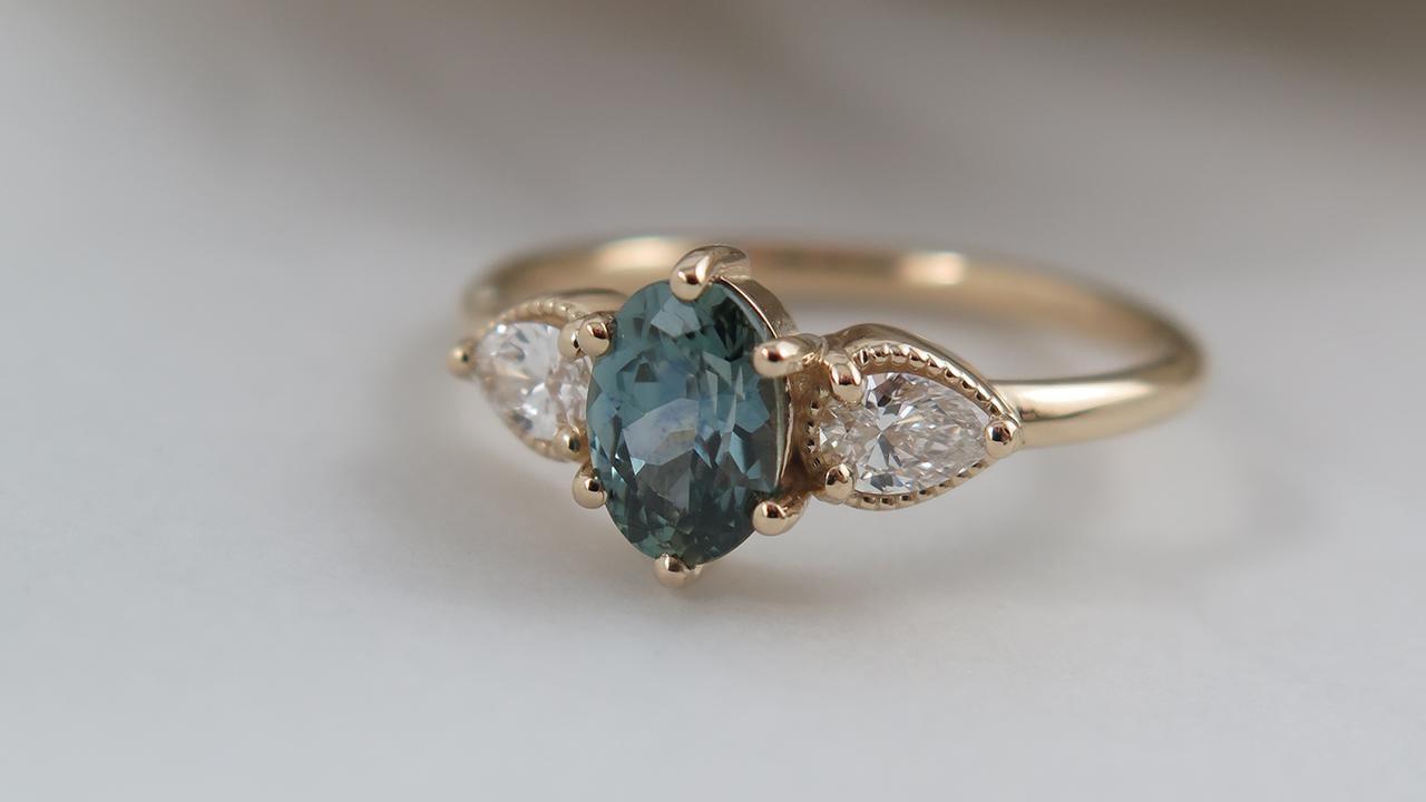 Custom Diamond Slice Ring in Gold - Gardens of the Sun | Ethical Jewelry