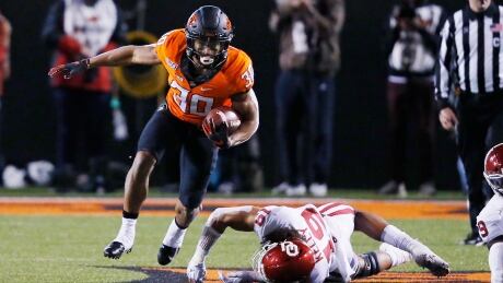 Oklahoma State running back Chuba Hubbard has 10 consecutive 100-yard games this season, including last Saturday's game against the rival Oklahoma Sooners. Oklahoma Oklahoma St Football