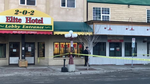 Sentencing arguments continue for Whitehorse bar shooter; Police tape at the scene of a shooting in downtown Whitehorse on Dec\. 1, 2019\. 