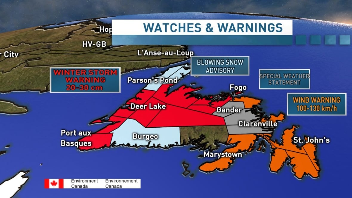 2nd winter storm in a week touches down in Newfoundland CBC News