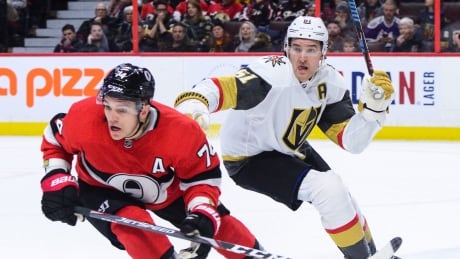 Vegas Golden Knights forward Mark Stone received a standing ovation from Senators fans in his first game back in Ottawa since being traded by the club last February. Vegas would double up the Sens 4-2 on Thursday. HKN Knights Senators 20200116